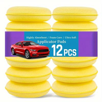 TEMU 12- Density Car Wax , 3.7 Polishing Sponges For Image