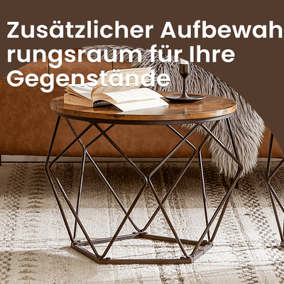 TEMU Round Coffee Table, Set Of 2, Living Room Table, Side Table, Modern, Removable Table Top, Living Room, , Stable & Well Load-bearing, Image