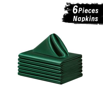 TEMU 6/12pcs Napkins, Simple Elegant Tablecloths - Weddings, Bridal Showers, Parties, Restaurant Decorations, Best For Christmas Image
