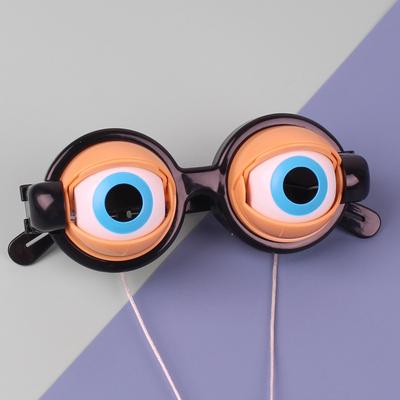 TEMU 1pc Quirky Fashion Glasses - Fun Novelty Eyewear With Glossy Finish, Black Lenses & Decorative Frames, Includes Case, Parties & Photo Props Image