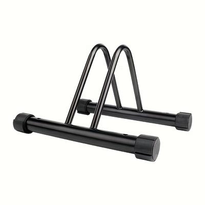 TEMU Heavy Duty Adjustable Bicycle Floor Stand - Carbon Parking Rack For Mountain & Road Bikes, Secure & Stable Support For All Types Of Bicycles, Secure Bike Storage | Sleek Metal Bike Stand | Image