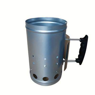 TEMU Premium Metal Charcoal Chimney - Bbq Grills & Outdoor Cooking, Essential Barbecue Accessory Image