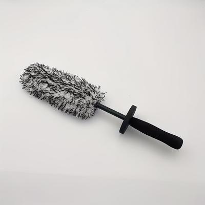 TEMU 1pc Microfiber Car Wheel Brush - Non-slip Cleaning Mitt For Spokes & Detailing, Delicate Surfaces, Ergonomic Handle For , Cars, Trucks & Suvs, Wheel Cleaning Brush Image