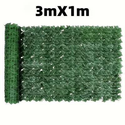 TEMU 1 Roll Of Artificial Ivy Privacy Fence Screen For Outdoor Garden, Balcony, Backyard, Terrace, Simulated Hedge Plant Covering Wall Image