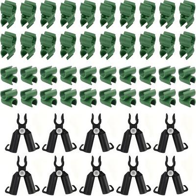 TEMU 50pcs Plant Trellis Connector Clips - Garden Stake Connectors - Adjustable Plant Stake Connectors Type A Connectors For - Plant - Support Image