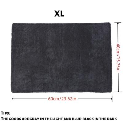 "TEMU 1pc Xxl Microfiber Car Drying Towel - 35"x28" , 1400 Gsm High Absorbency, Twisted Loop & Double-sided Streak-free Detailing, Deep Gray For Cars, Motorcycles, Boats, Rvs, Microfiber Towel" Image
