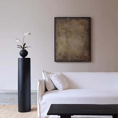 TEMU Elegant Hand-painted Abstract Oil Painting - Canvas Art For Living Room, Office, Or Entryway Decor - Wall Hanging Image