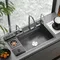 304 Stainless Steel Kitchen Sink Single Bowl Wash Basin Home Sinks Topmount Workstation Kitchen Sink