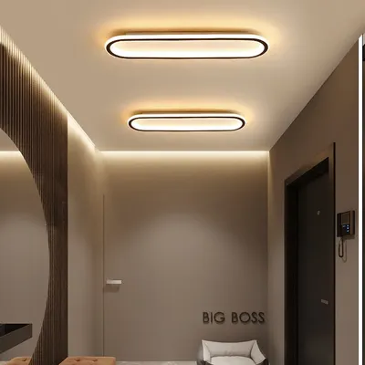 Nordic Long Strip Ceiling Light Simple LED Indoor Lighting For Bedroom Study Corridor Modern Hallway Porch Decor Ceiling Lamp
