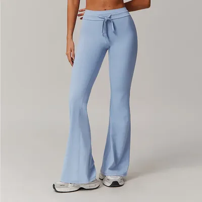 Yoga Leggings High Waist Bell-bottoms Breathable Leggings Yoga Pants Fitness Running Push Up Workout Gym Clothing Wide Leg Pants