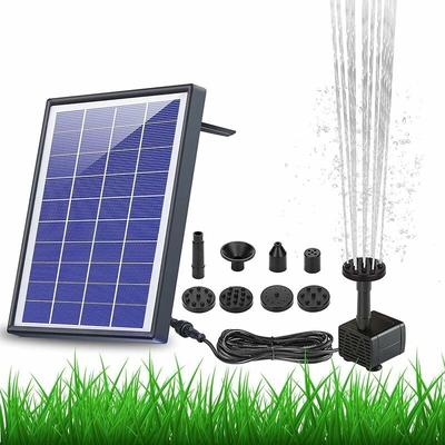 Shining House - 6,5 w Solar-Springbrunnenpumpe mit eingebautem 1500 mAh-Akku, Solar-Wasserpumpe, Image