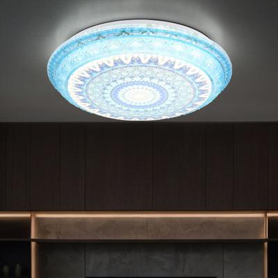 Globo Lighting - Deckenleuchte cct Deckenlampe Schlafzimmer blau, weiß led, Metall, 1x led 18W Image