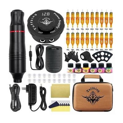 Ymyny - Crediri Professionelles Rotary Tattoo Machine Kit Tattoo Pen Maschinengewehre Permanent Image
