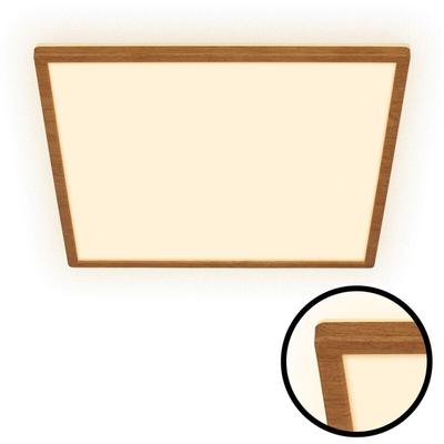 Briloner - led Deckenlampe Holz Deckenleuchte Wohnzimmer Indirektes Licht Flach Warmweiß Image