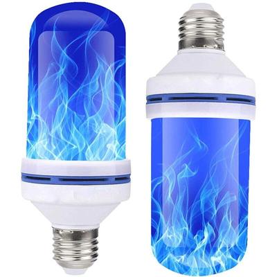 Aougo - 2 Stück led E27 flackernde blaue Flammen-Glühbirne, 4 Beleuchtungsmodi, Image