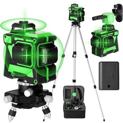 Grüner selbstnivellierender Laser 3 x 360°, 3D Baustellenlaser 12 Linien, selbstnivellierend, 2 x Image