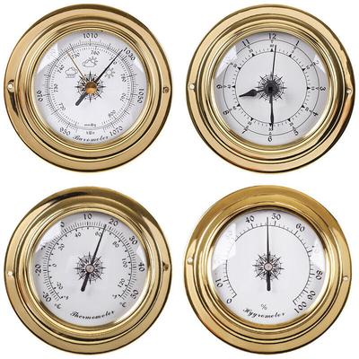 Ymyny - Analoge Wetterstation - Barometer, Thermometer, Hygrometer 4 Stück Image