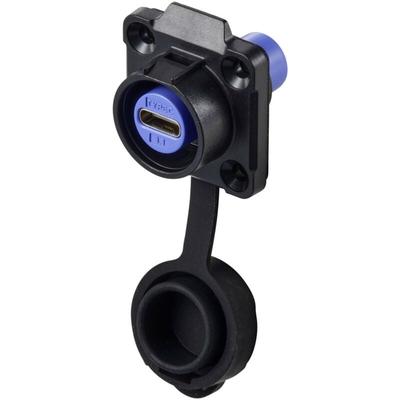 Usb Typ c® Einbaubuchse, 4-Loch-Flansch TC-12770468 Tru Components Inhalt: 1 St. Image