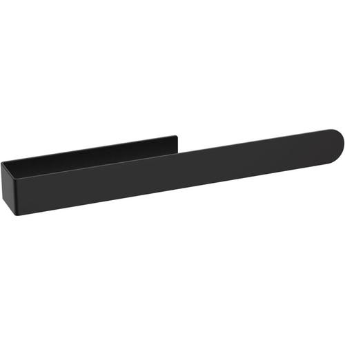 Badezimmer-Handtuchhalter ohne Bohren, Wand-Handtuchhalter aus Edelstahl, 37 cm, schwarz, einfach