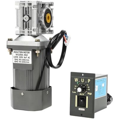 220V 120W Elektrisches Schneckengetriebe Motor mit Regler, Einstellbare Drehzahl Schneckengetriebe Image