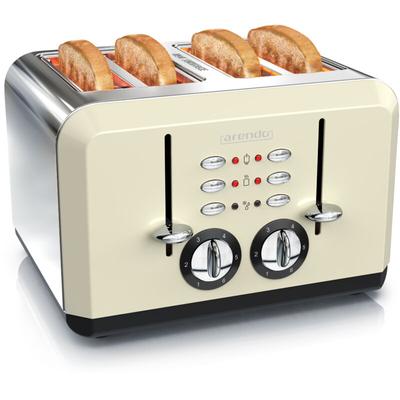 Toaster für 4 Scheiben, 1630 w, Automatik, Edelstahl, Wärmeisolierendes Doppelwandgehäuse, beige Image