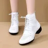 Sommer Mesh atmungsaktive Tanzstiefel Damen Erwachsene Leder Tanzschuhe Weiche Gesellschaftstanzschuhe Jazz Dance Stiefel Damen Sportschuh