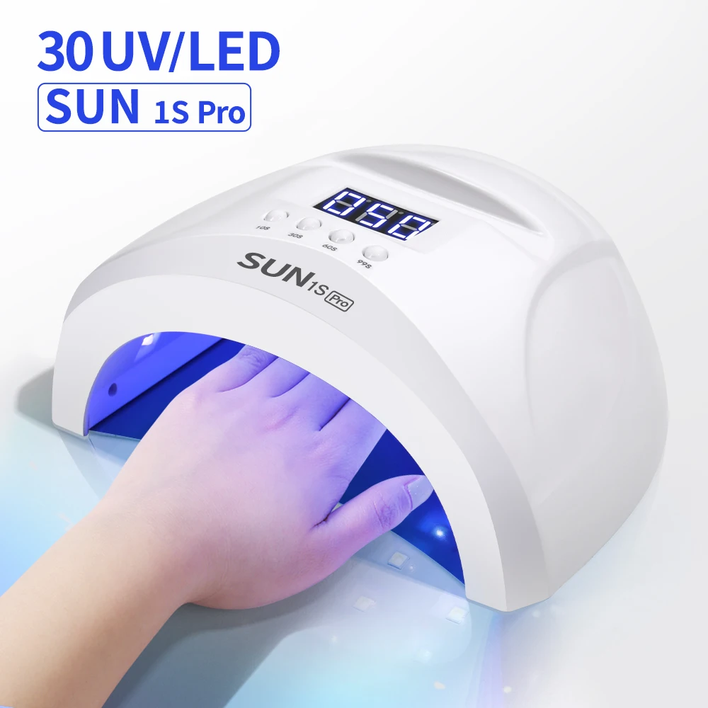 YIKOOLIN SUN 1S 48W UV LED Nagel Lampe Professionelle Schnelle Trockner Automatische Sensor LCD Display Nagel Gel Aushärtung licht Box für Salon Image