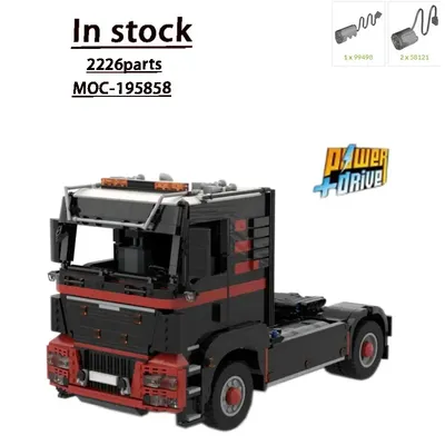 MOC- 195858 Elektrischer Transport 4x2 LKW-Bausteinmodell • 2226 Teile MOC Creative Boy Kids Image