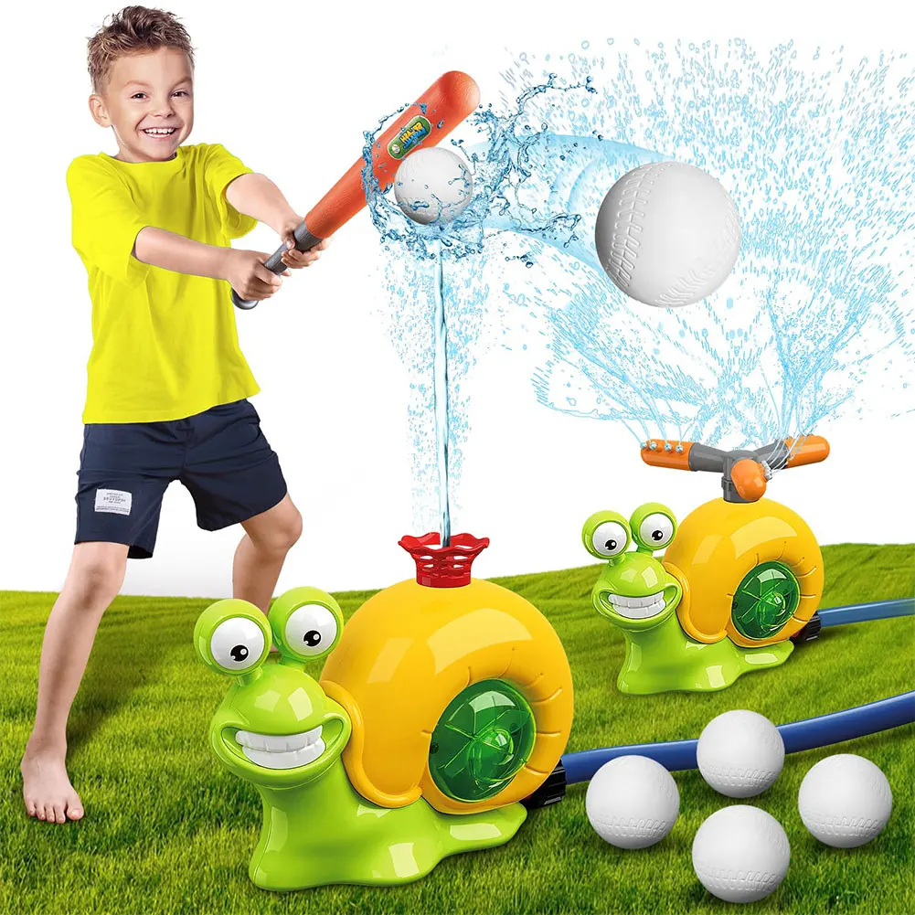 Cartoon Schnecke Wasser Sprinkler Baseball Spielzeug Sommer Wasserspiel Sommer Garten Rasen Wasserspiel zeug für Kinder im Freien spielen Image