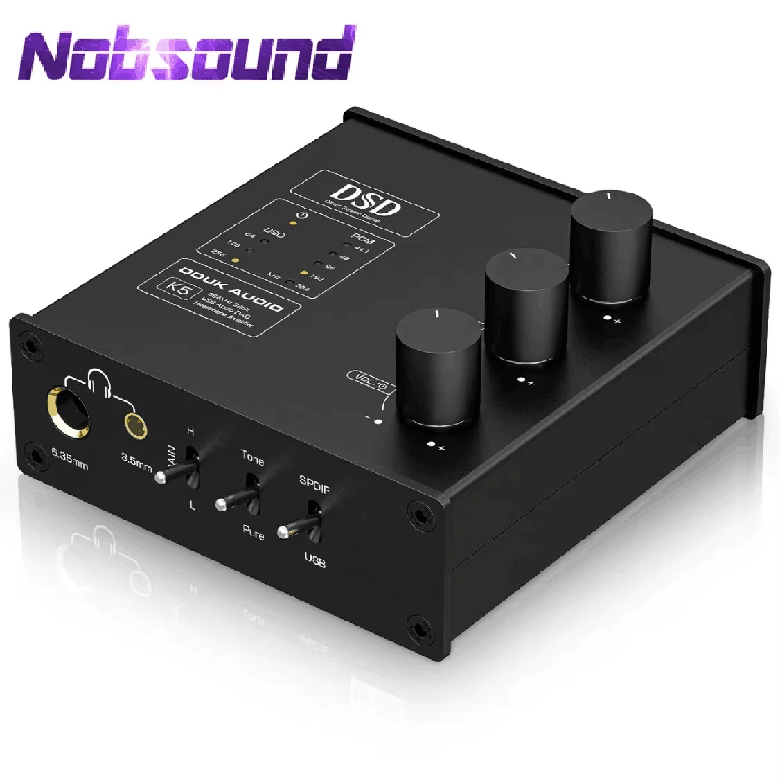 Nobsound K5 Mini ESS9038Q2M USB DAC Optischer D/A Audio Konverter Kopfhörerverstärker DSD256 Image
