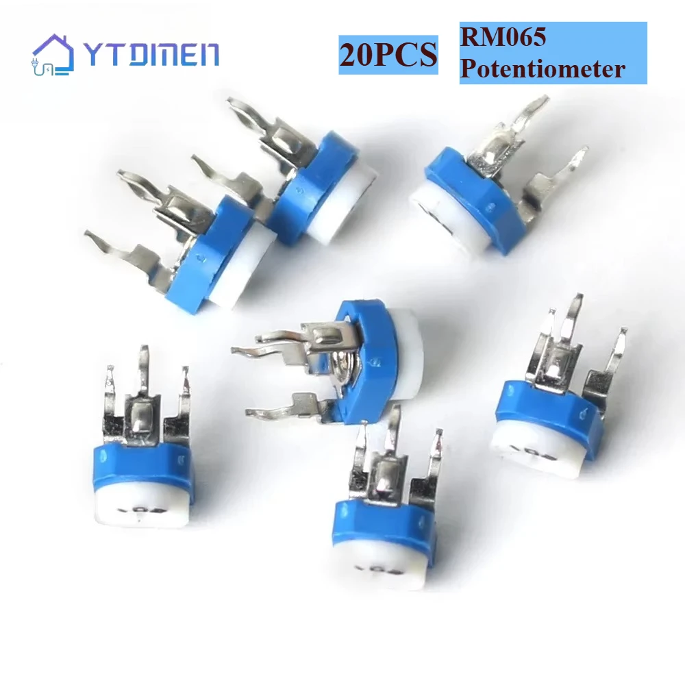 20PCS RM065 Trimmer Potentiometer 1K 2K 5K 10K 20K 50K 100K 200K 500K 100R 200R 500R 1M RM-065 Potentiometer Variabler Widerstand Image