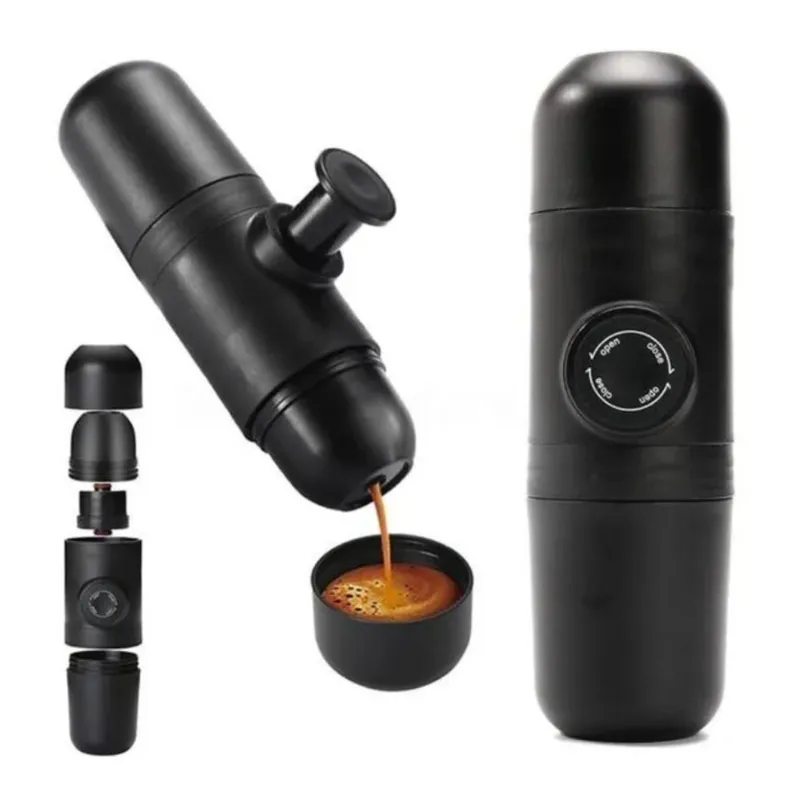 Reise Outdoor 140 ml Espresso Kaffeemaschine Mini Handpresse Manuelle Kaffeemaschine Tragbare Kapsel Kaffeemaschine Maker Ideales Geschenk