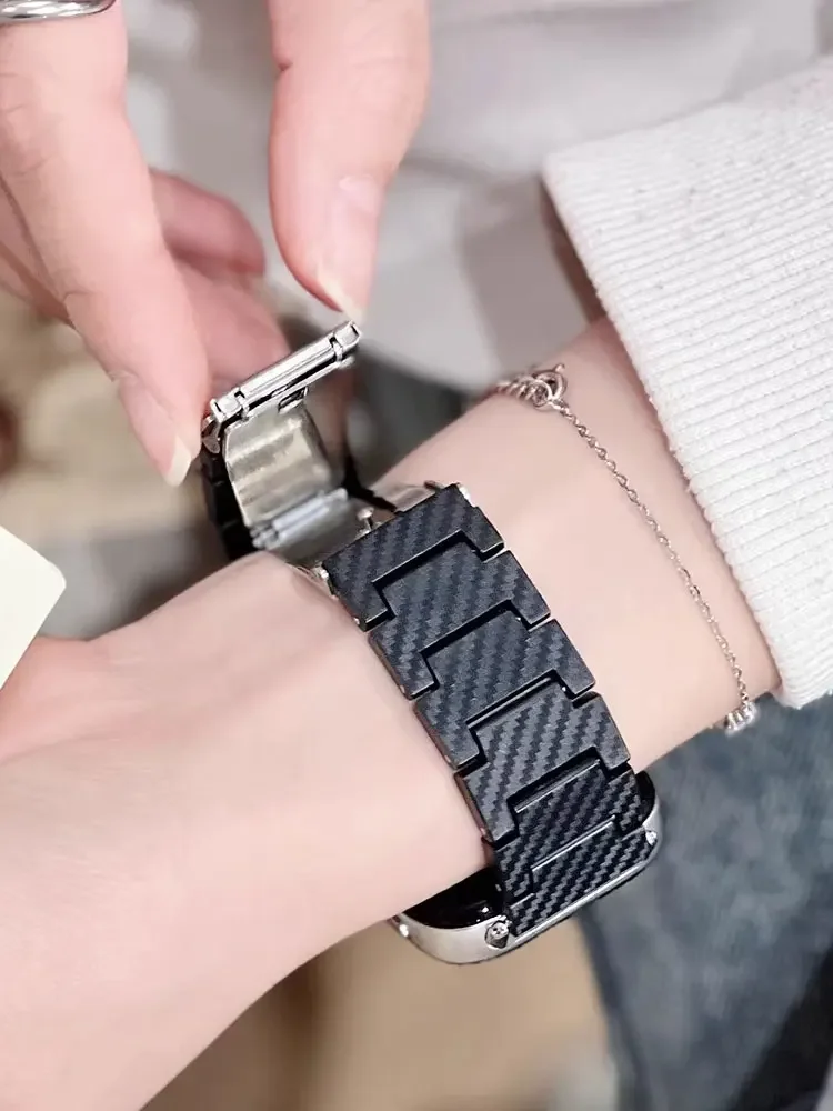 20mm 22MM Carbon Fiber Armband Für Samsung Galaxy 7-FE 6/4 Classic 5 Pro/Active 2/Gear S3 Armband Huawei uhr GT 4-3-2 Armband Image