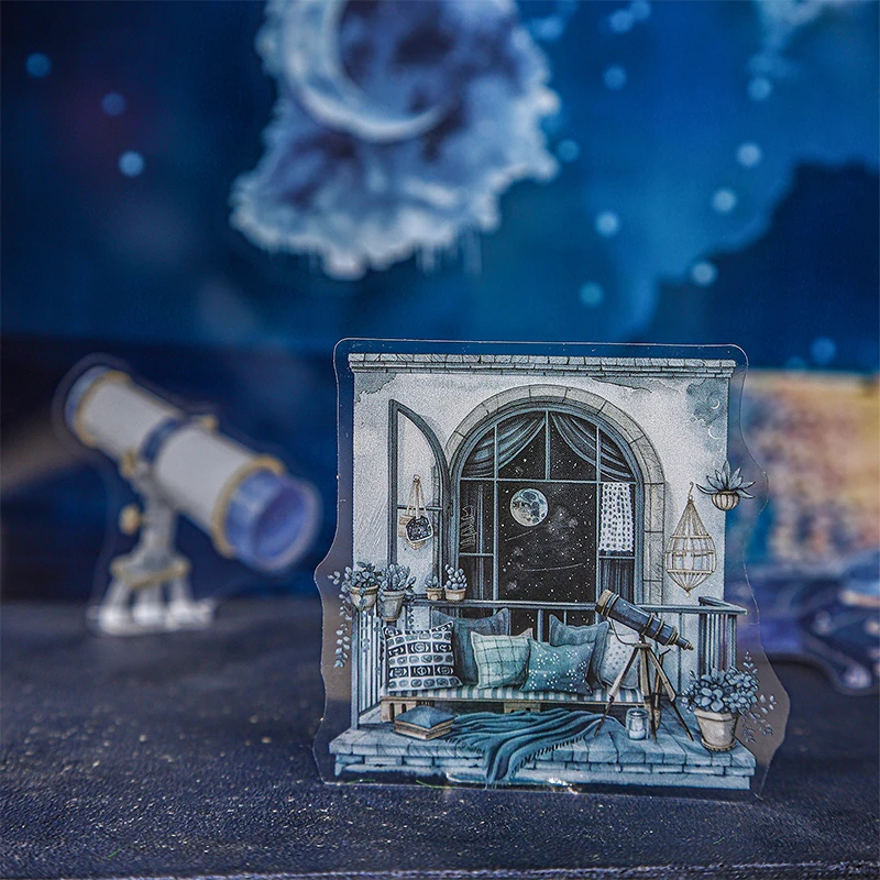 30 Stück schöne Landschaftsdekoration Aufkleber Urlaub Reise Serie Collage Junk Journal Scrapbook Kunst Dekoration DIY Zubehör Image