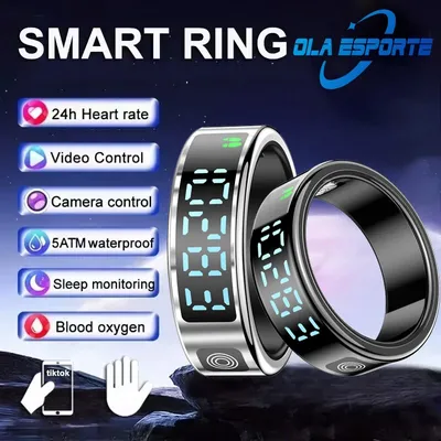 2025 neue Smart Ring Männer Frauen LED Display Bildschirm Herzfrequenz Blut Sauerstoff Überwachung 5 Image