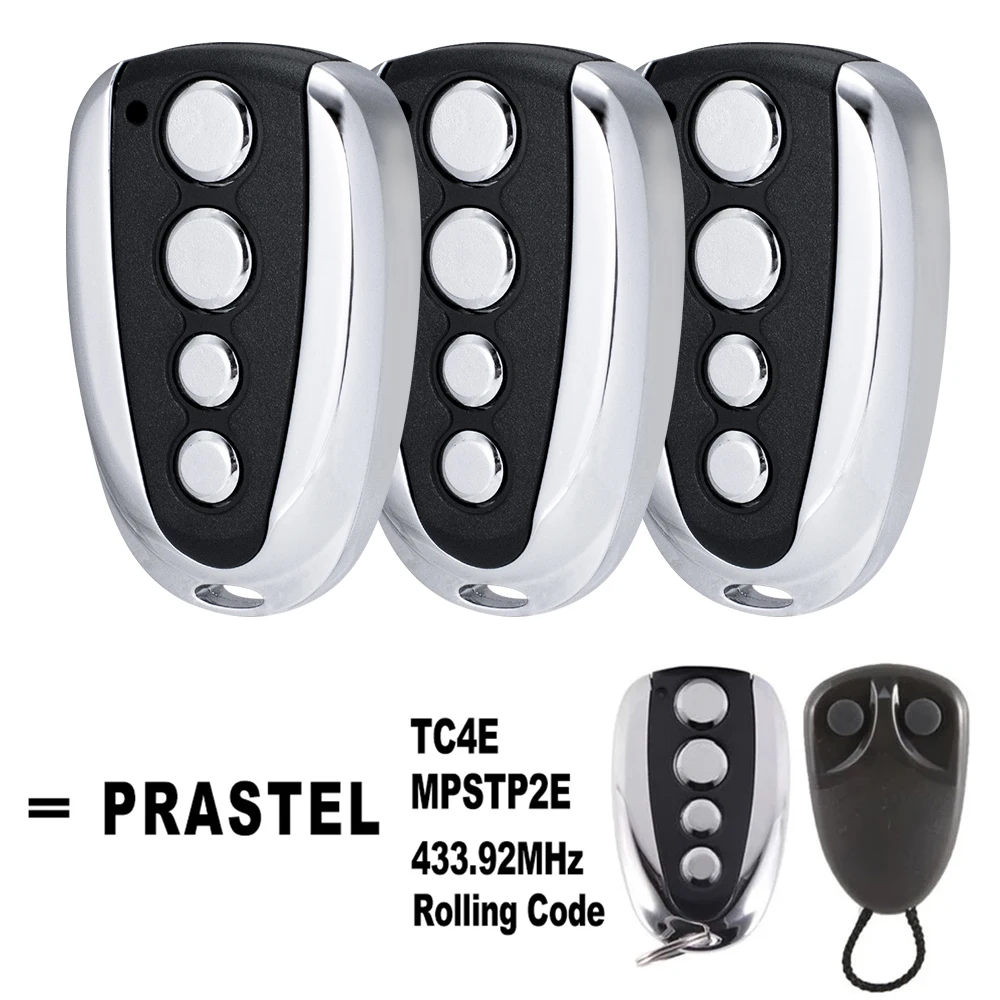 1-3PCS PRASTEL TC4E MPSTP2E Kompatibilität Fernbedienung 433,92 MHz Garagentor Tor Schlüsselanhänger Image