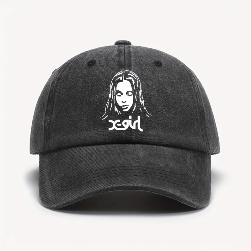 Bedruckte Baseballkappe für Mädchen, Unisex, Vintage-Wasch-Sonnenhut, leicht, verstellbar, Outdoor-Mode, Outdoor, Vintage-Waschlicht-Hüte Image