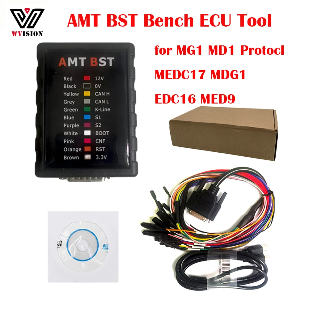 ECU-Lese- und Schreibtool AMT BST Bank ECU Universal Bench Service Tool unterstützt MG1 MD1 Protokoll und MEDC17 MDG1 EDC16 MED9 Image