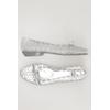 Stuart Weitzman Damen Ballerinas, Gr. 7, silber, kein Etikett