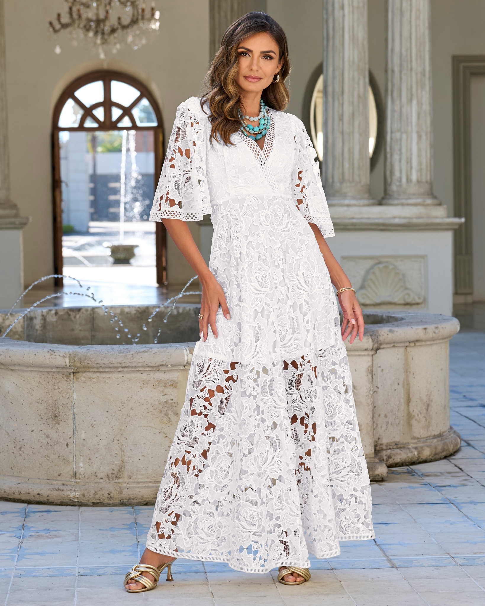 Black Halo | Kacie 2 Piece Maxi Dress Porcelain | Realry