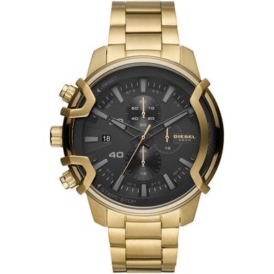 Chronograph DIESEL "GRIFFED", gold (goldfarben, schwarz), Armbanduhren, Herren, Quarzuhr, Armbanduhr, Herrenuhr, Stoppfunktion, Edelstahlarmband Image