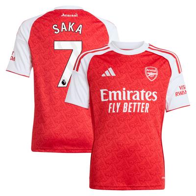 FC Arsenal 2025-26 adidas Heimtrikot - Kinder mit Aufdruck Saka 7 Image