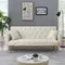71 Inches Velvet Futon Sofa Bed with 2 Pillows,Modern Convertible Futon Couch with 3 Adjustable
