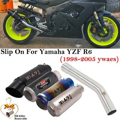 Slip On For YAMAHA YZF-R6 YZF R6 1998 - 2005 Yoshimura Motorcycle Exhaust Modify Middle Link Pipe