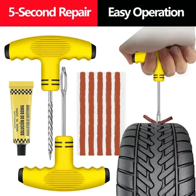 Car Tire Repair Tool Kit Vacuum Tyre patches maintenance special tool with Rubber Strips Glue Auto