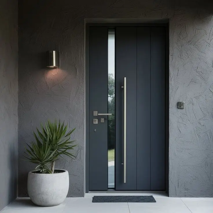 Porte esterne per la casa Porta d'ingresso in alluminio dal design di lusso Porta d'ingresso con cerniera di sicurezza esterna Porte moderne con perno