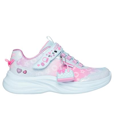 Skechers Girl's Power Jams 2.0 Sneaker | Aqua | Textile/Synthetic | Machine Washable