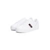 Plateausneaker TOMMY HILFIGER "VULC WEBBING SNEAKER", Damen, Gr. 42, weiß, Nappaleder, sportlich, Schuhe, Freizeitschuh, Halbschuh, Schnürschuh mit TH-Logo-Schmuckelement