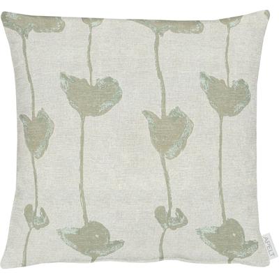 Dekokissen APELT "Perla" Gr. 1, beige (natur, grau, geblümt), B:46cm L:46cm, Polyester, Dekokissen_Sitzkissen_Kissenhüllen, Kissenhülle ohne Füllung, 1 Stück Image