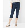 Culotte RAPHAELA BY BRAX "Style PHILIPPA CAPRI", Damen, Gr. 50, Normalgrößen, blau (navy), 61% Leinen, 18% Viskose, 18% Baumwolle, 3% Elasthan, Hosen